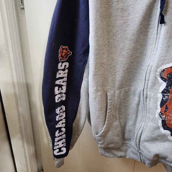 Chicago Bears NFL Men's Full Zip Soft Cotton Polyester Hoodie Size XL - Picture 4 of 6